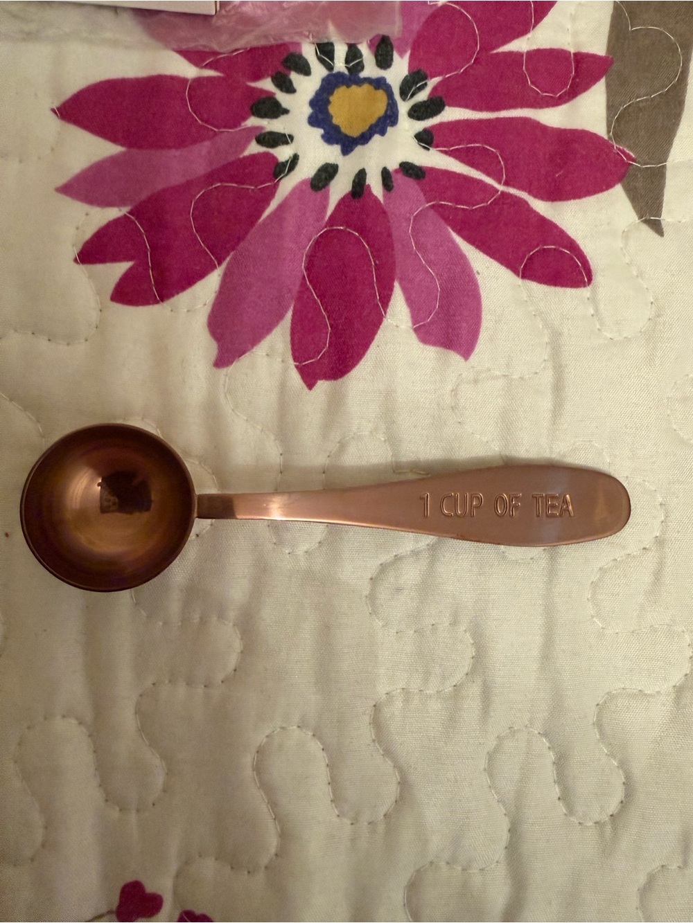 BNWT Sipology Copper-Tone '1 Cup of Tea' Measuring Spoon